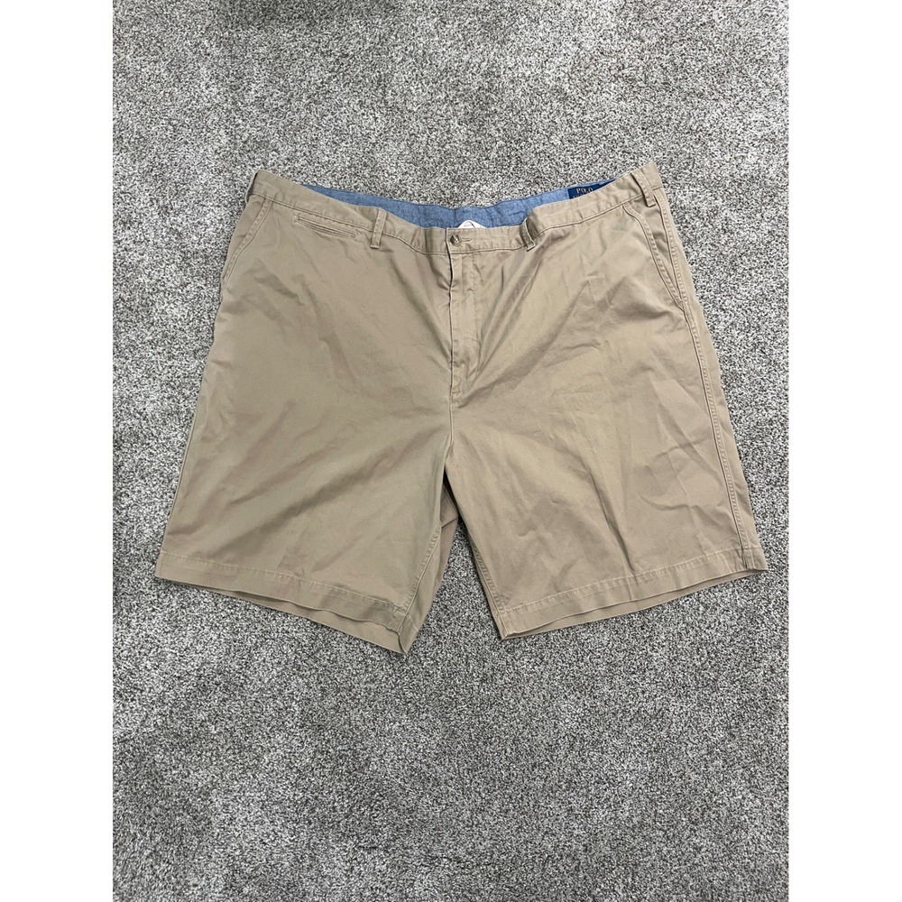 Polo‎ Ralph Lauren Mens Classic Fit Khaki Tan Cotton Chino Shorts Size 52 Big